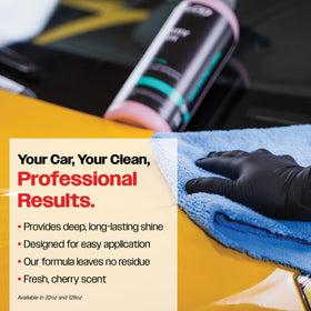 Malco Cherry Flash used with orbital buffer to speed application and enhance gloss