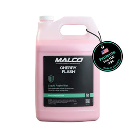 Malco Cherry Flash front label showing product and gallon size benefit
