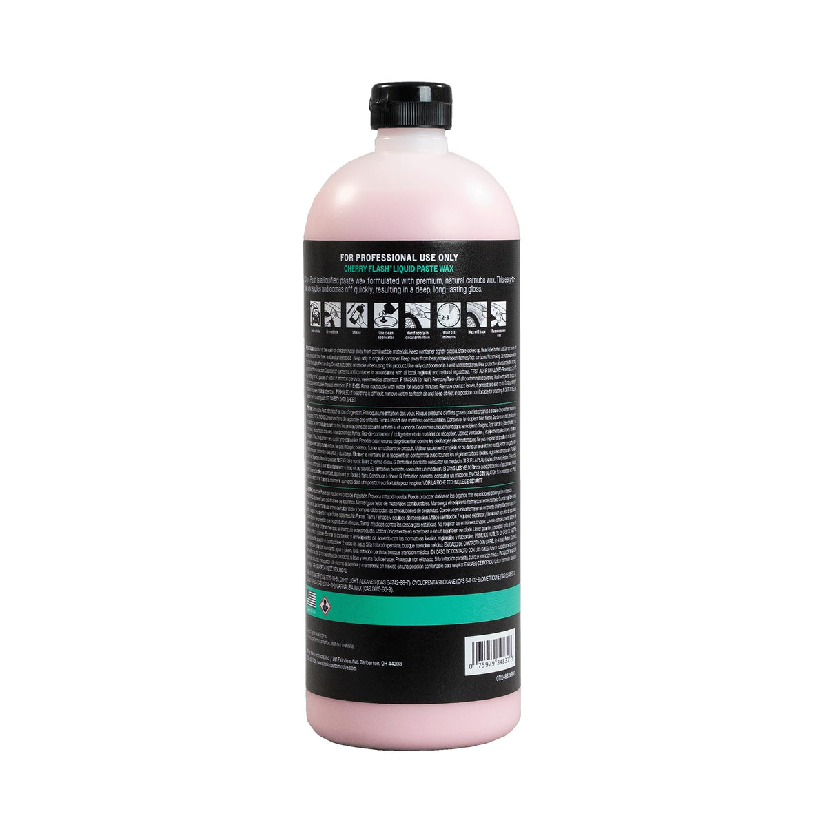 Malco Cherry Flash open jar showcasing smooth liquified paste wax for easy application