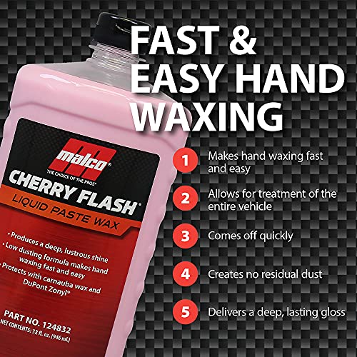 Malco Cherry Flash used with orbital buffer for efficient polishing
