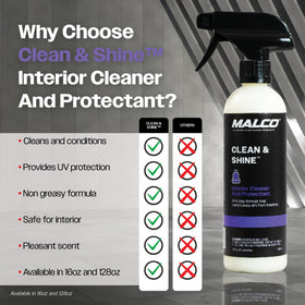 Malco applied to dashboard demonstrating reduced glare and renewed look