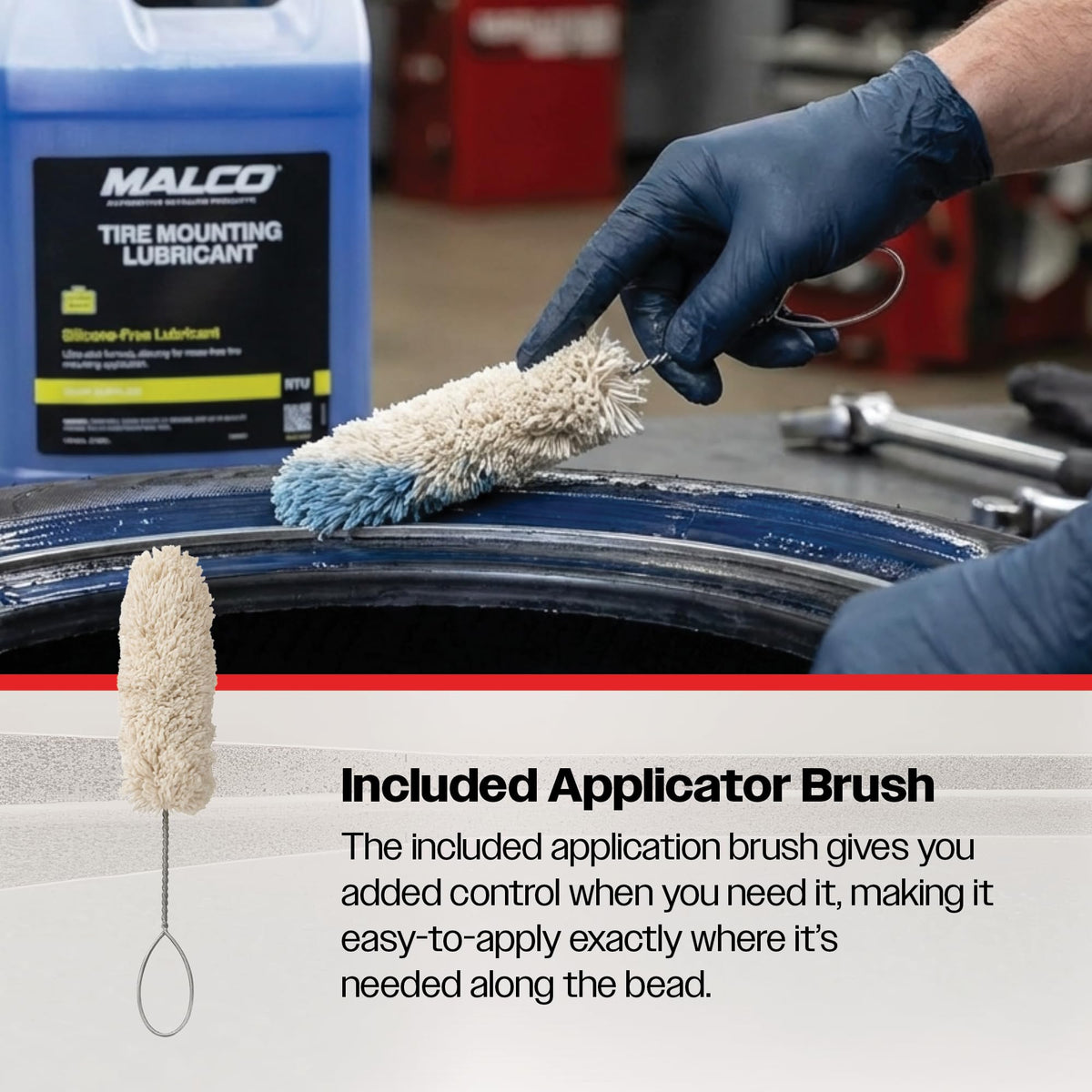 Malco close-up of applicator nozzle for precise, mess-free application