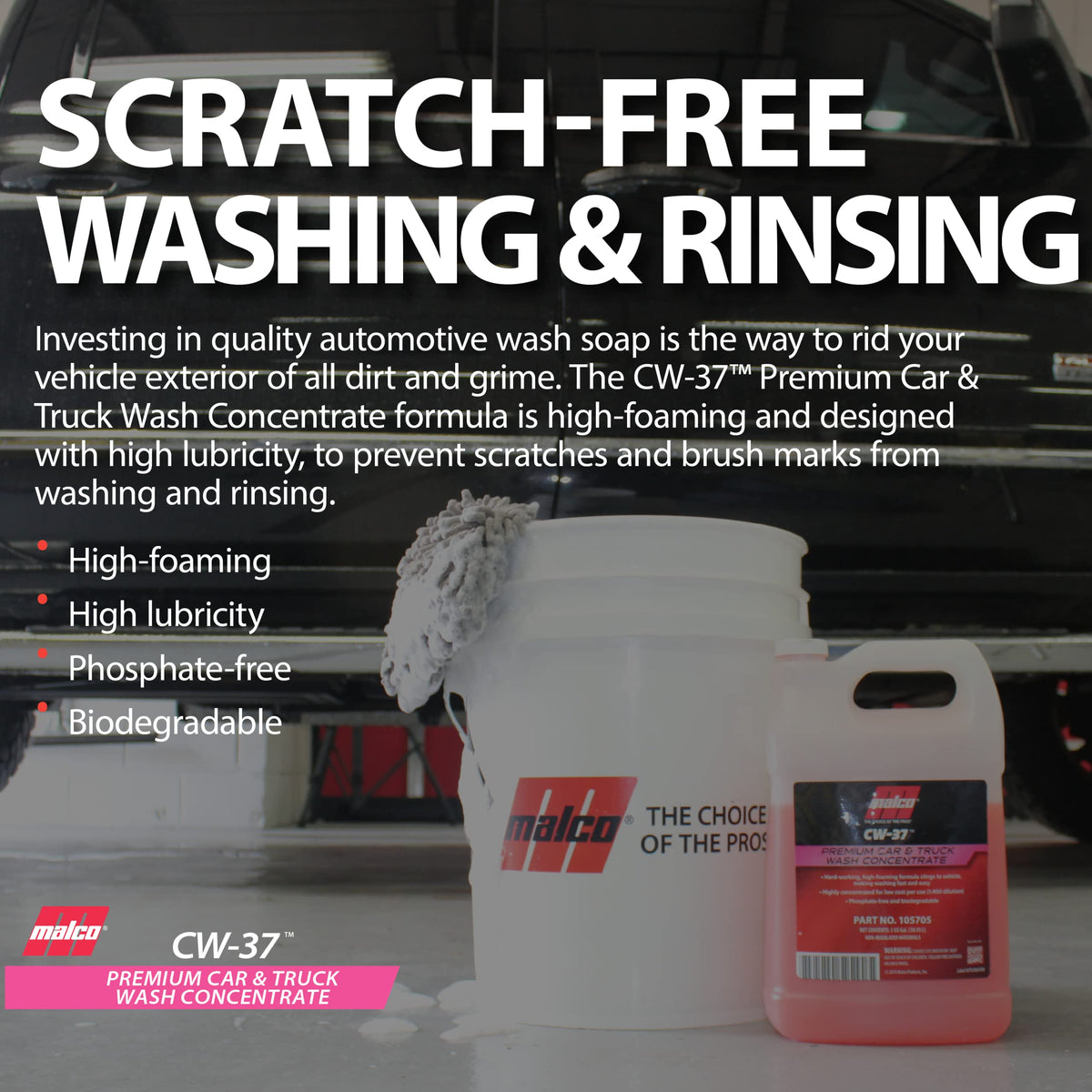 Malco CW-37 used to clean a motorcycle showing gentle action on delicate finishes