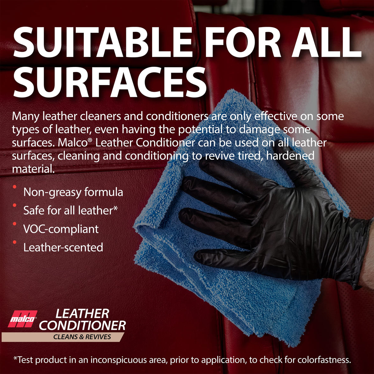 Malco used on dashboard showing uniform finish and reduced fading