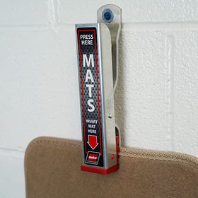 Malco mat clamp side profile highlighting compact design and mounting benefit