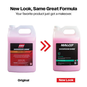 Malco being sprayed on a car door for fast cleaning and instant gloss enhancement