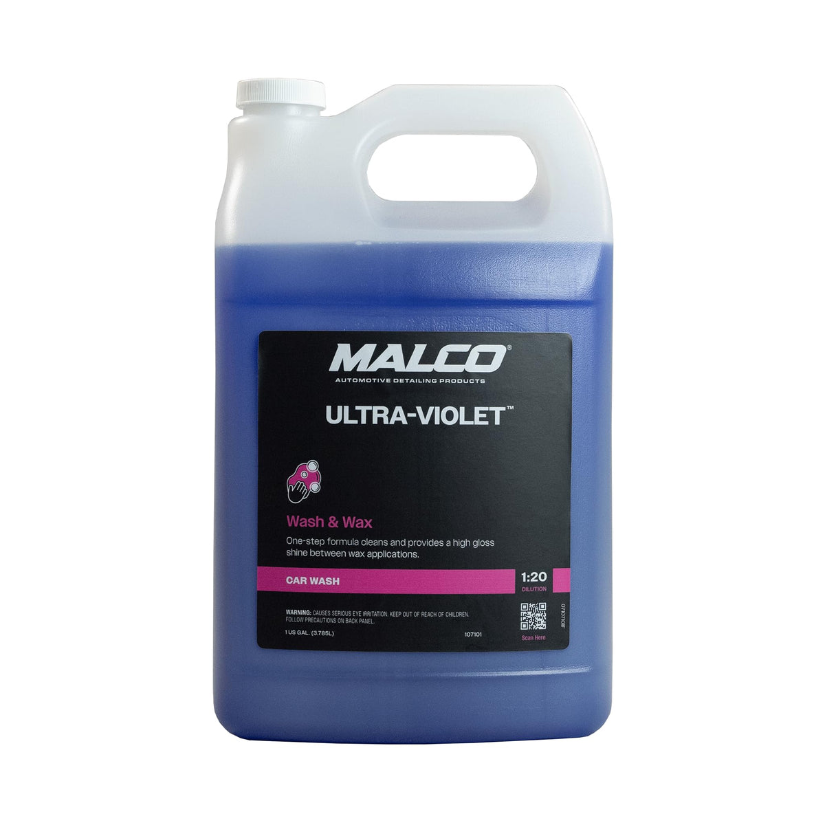Malco Ultra Violet front view of 1 gallon bottle showing product and convenience