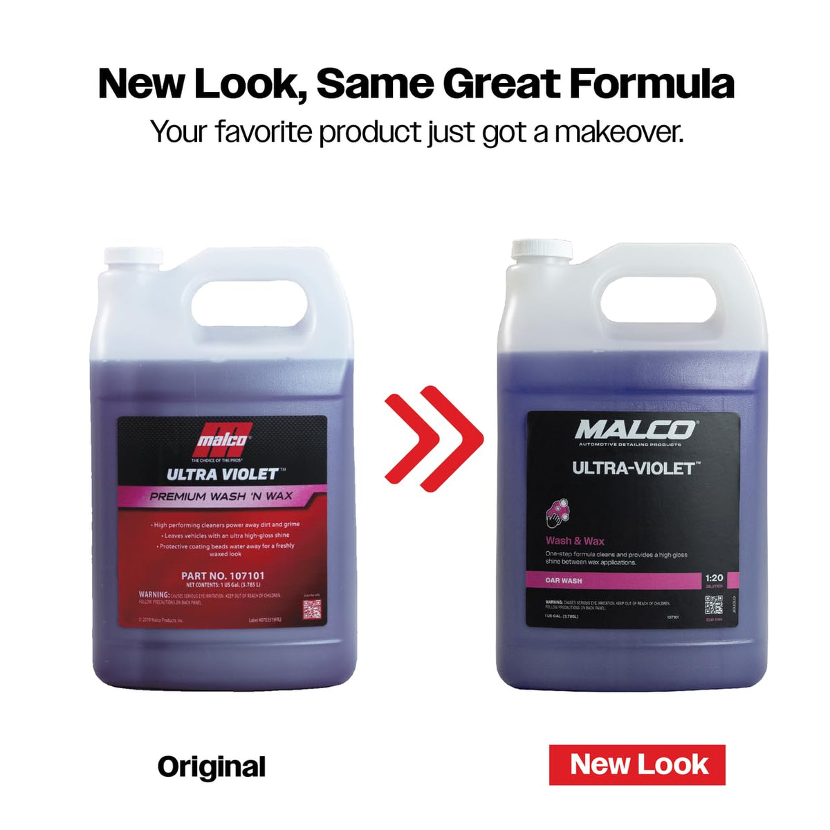 Malco Ultra Violet label close-up highlighting usage directions and benefits