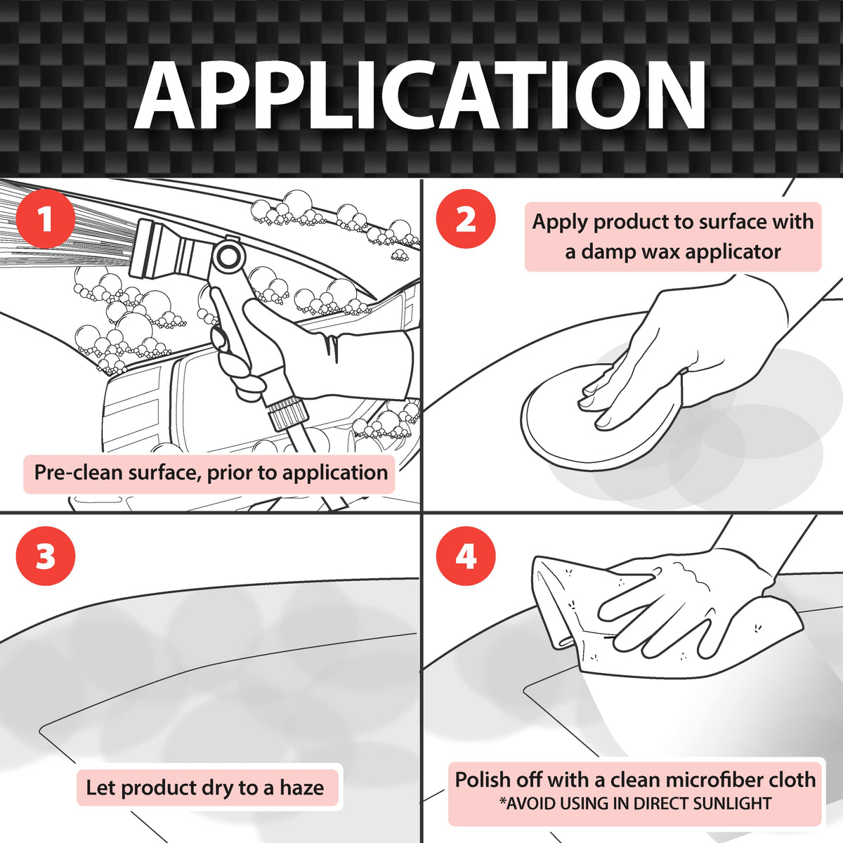 Applying Malco wax with foam applicator for even coverage and easy use