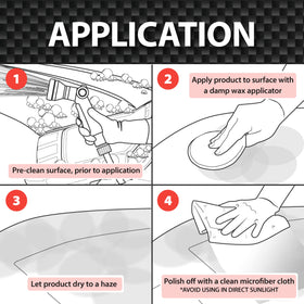 Applying Malco wax with foam applicator for even coverage and easy use