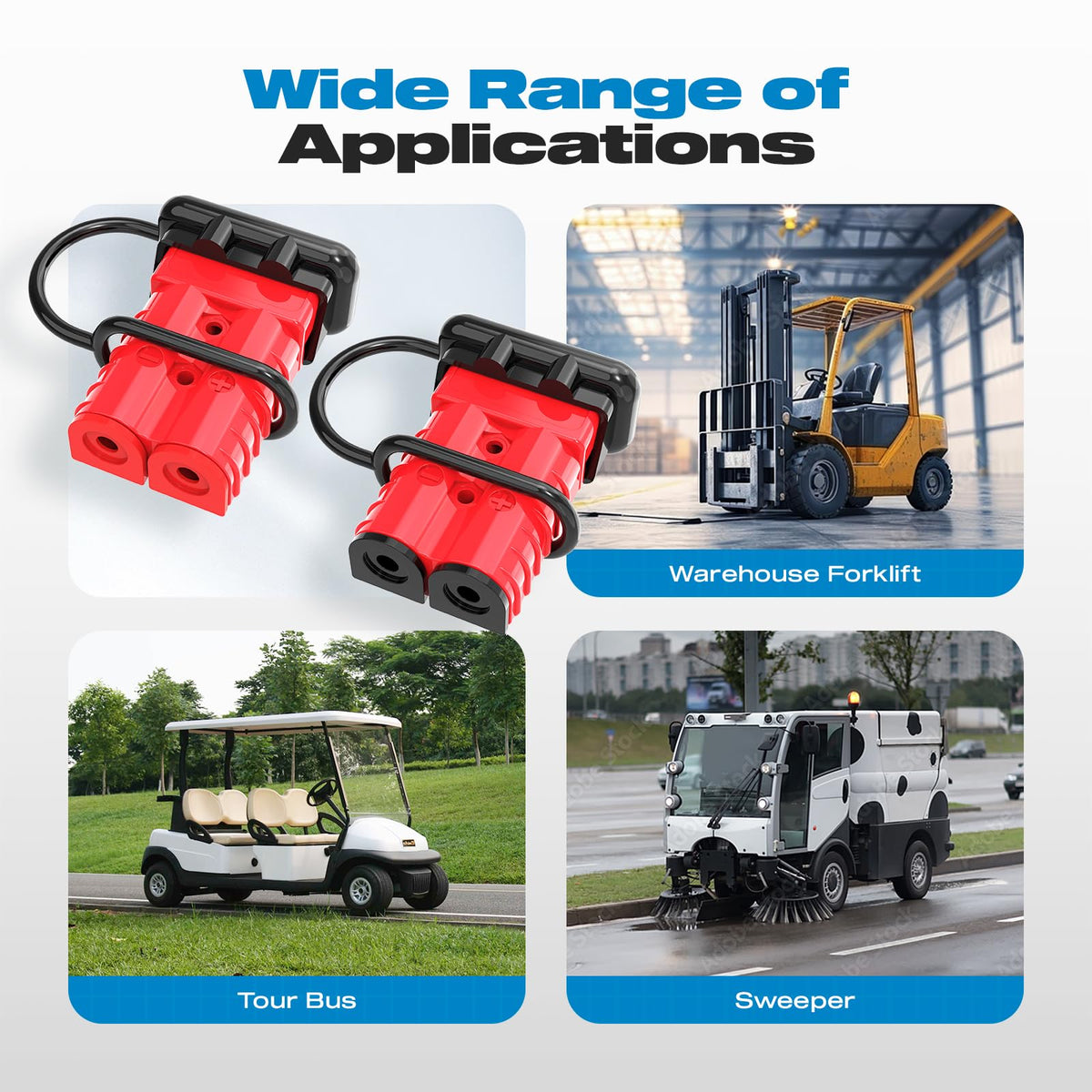 Malictele complete 4-pack kit layout with terminals and covers for easy installation
