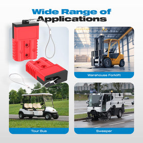 Malictele connected to RV battery illustrating quick-disconnect convenience