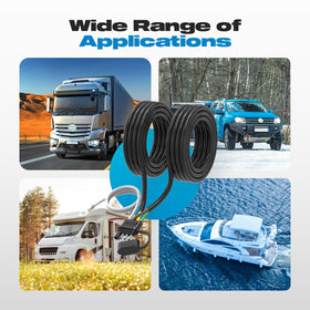 Malictele coiled 50ft cable illustrating full-length coverage