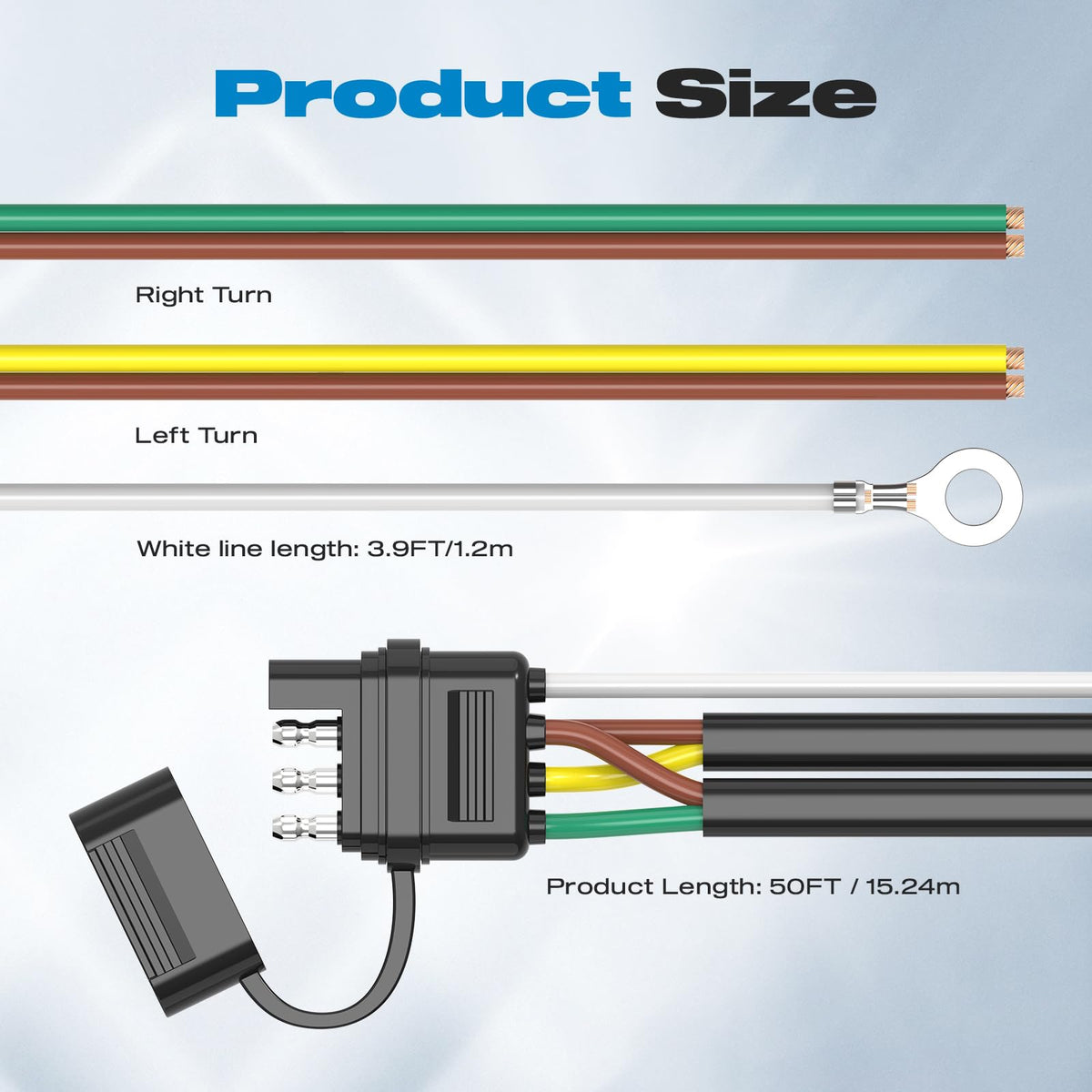 Malictele Y-shape branch with dual taillight leads for easy split wiring