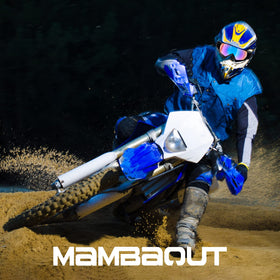 MAMBAOUT goggles held in hand next to helmet for size and scale