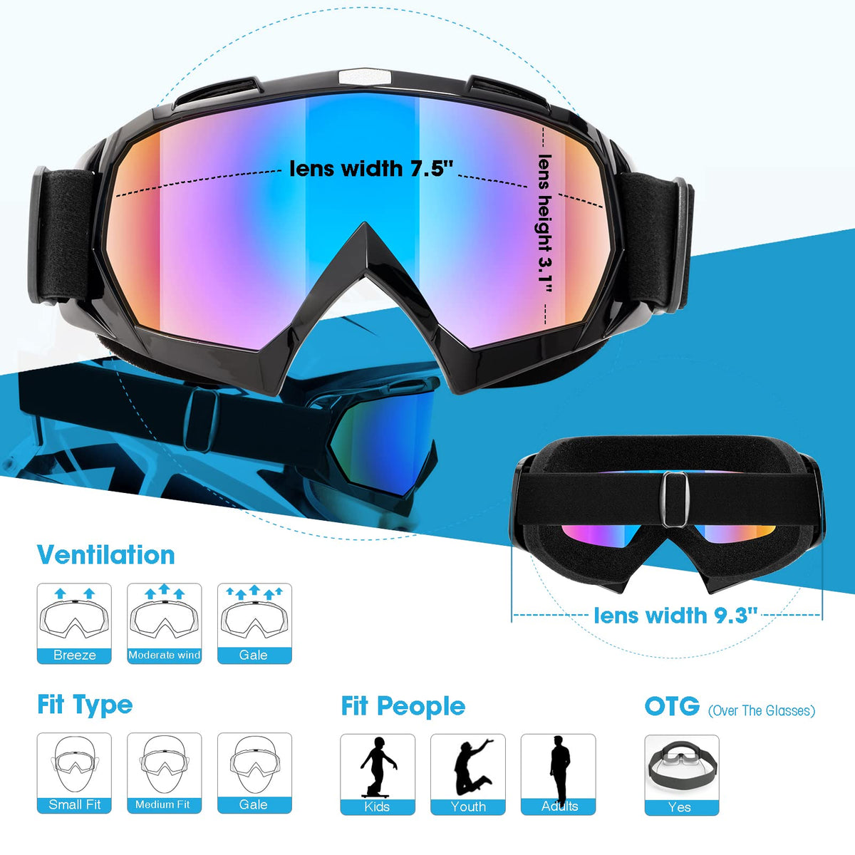 MAMBAOUT transparent lens close-up highlighting clear vision benefit