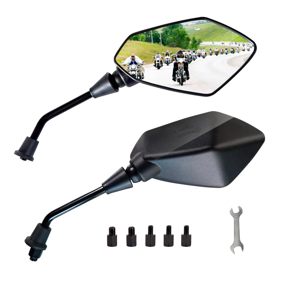 Mamiko front packaging showing complete mirror kit and adapters for easy fit