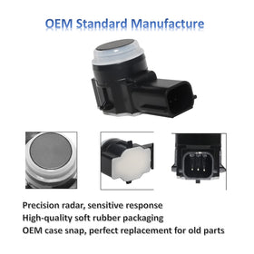 MANATEE sensor beside ruler showing compact OEM-fit size for correct bumper fitment