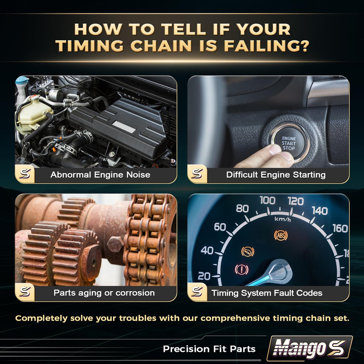 Mango S lifestyle shot in garage showing real-vehicle service context benefit