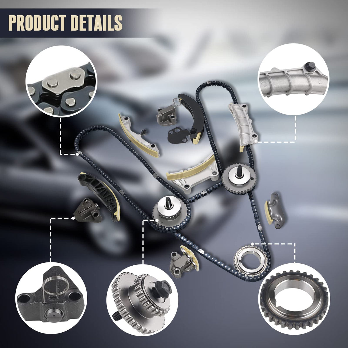 Mango S complete timing kit laid out on workbench for easy parts verification