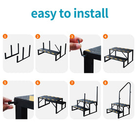 Manifish steps installed on RV providing secure, reliable access