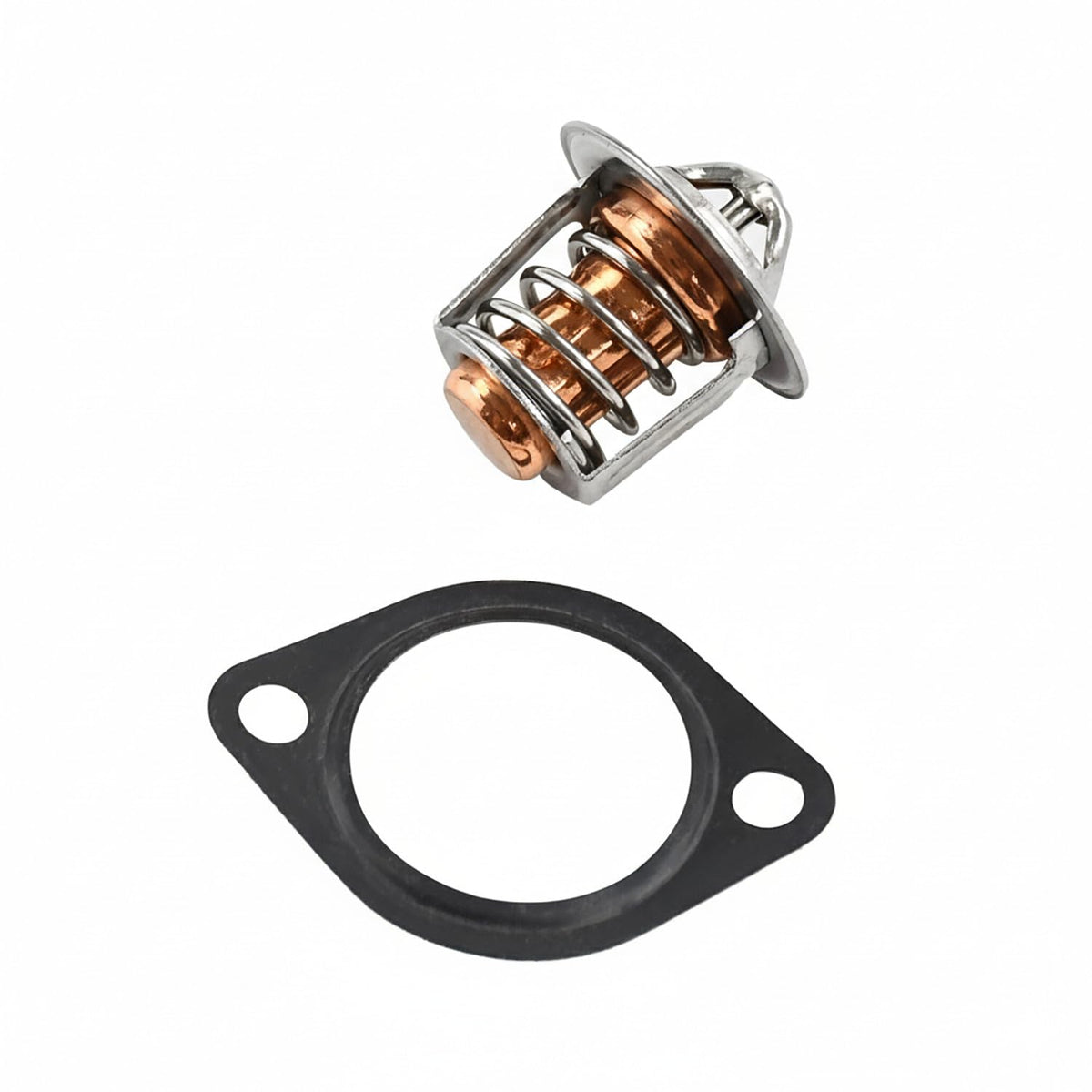 Manioiity thermostat installed in Kubota engine demonstrating ease of replacement benefit