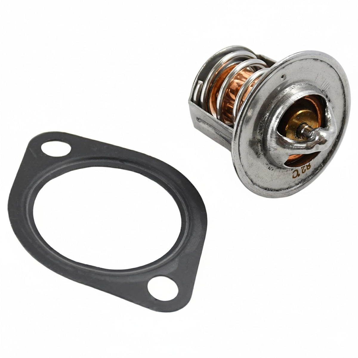 Manioiity thermostat side profile displaying valve assembly for reliable fit benefit
