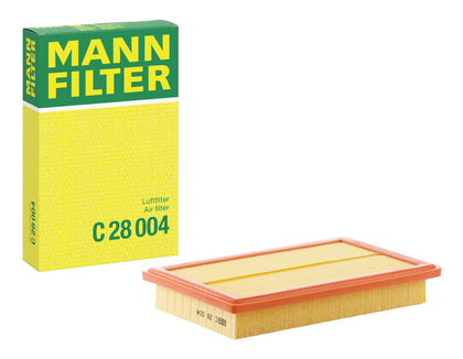 Mann Filter C 28 004 front packaging showing part fit and protection benefit