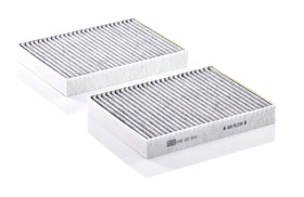MANN-FILTER CUK 23 014-2 top view of filter pleats and frame, demonstrates fit and durability