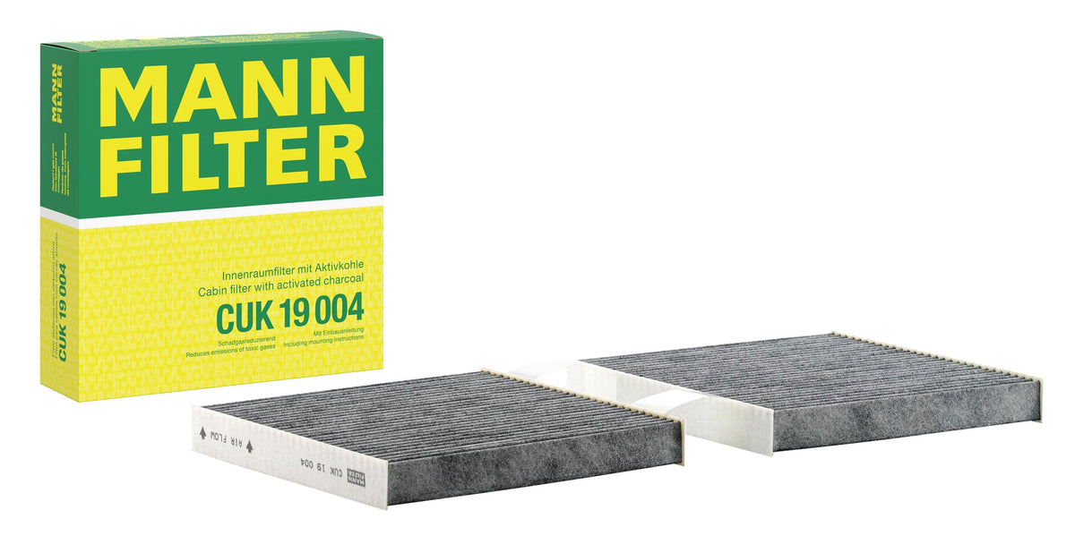 MANN-FILTER CUK 19 004 front packaging showing product label and fitment