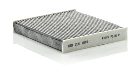 MANN-FILTER CUK 1919 media close-up illustrating fine particle capture benefit