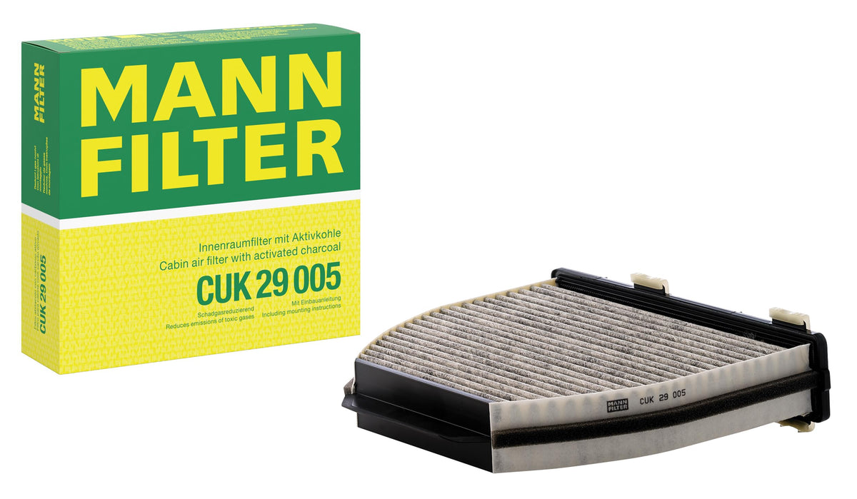 MANN-FILTER front view showing precise fit and clean filtration benefit