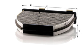 MANN-FILTER side profile with sealing edge preventing bypass and leaks