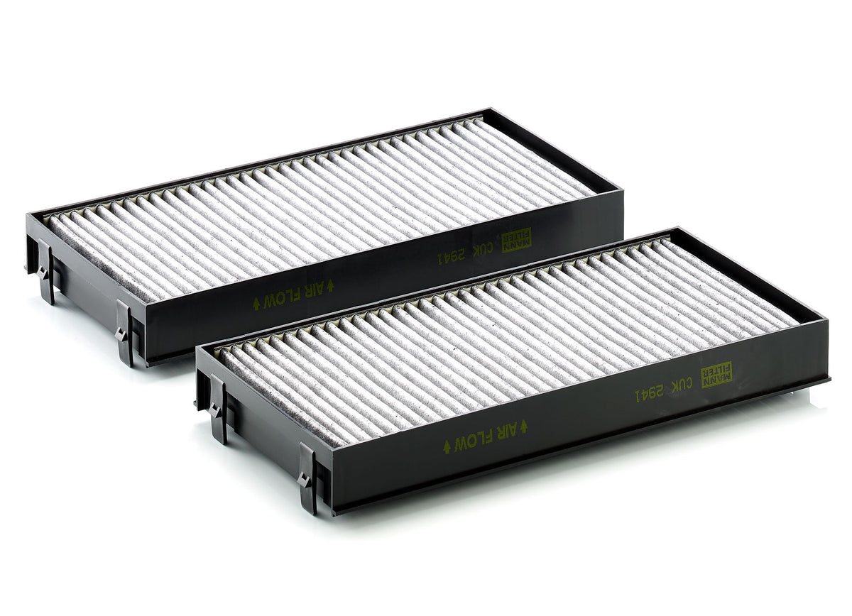 Mann Filter CUK 2941-2 side profile displaying pleated particle media