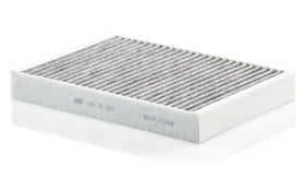 Mann Filter front packaging showing model CUK 34 003 and fitment benefits