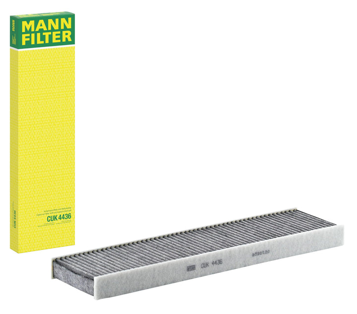 Mann-Filter CUK 4436 front packaging showing product and fitment benefit