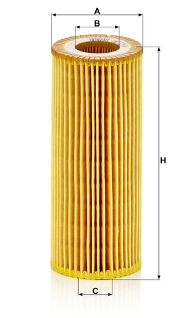 MANN-FILTER cartridge installed in housing during oil change demonstrating easy replacement