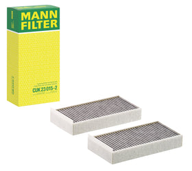 MANN-FILTER front packaging showing model CUK 23 015-2 and fitment benefits