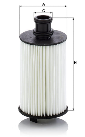 MANN-FILTER cartridge installed in housing demonstrating easy service access