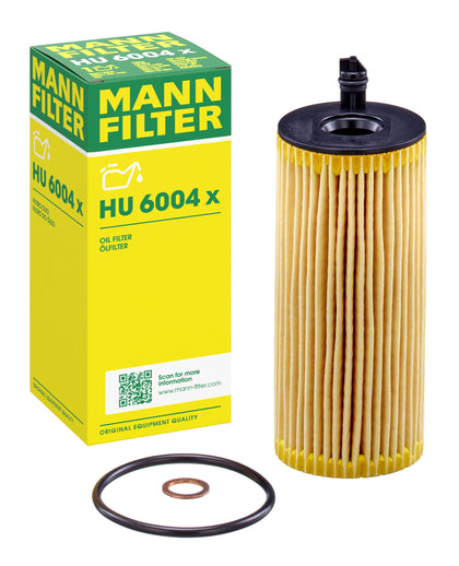Mann Filter front view showing cartridge and label for exact fit benefit