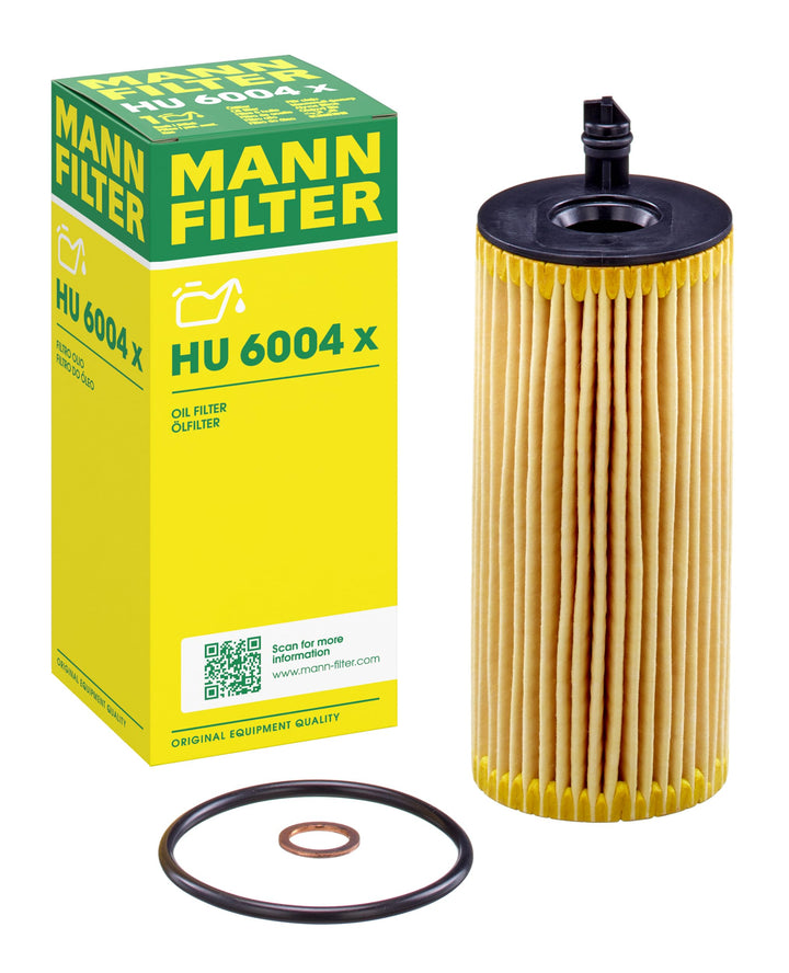 Mann Filter front view showing cartridge and label for exact fit benefit