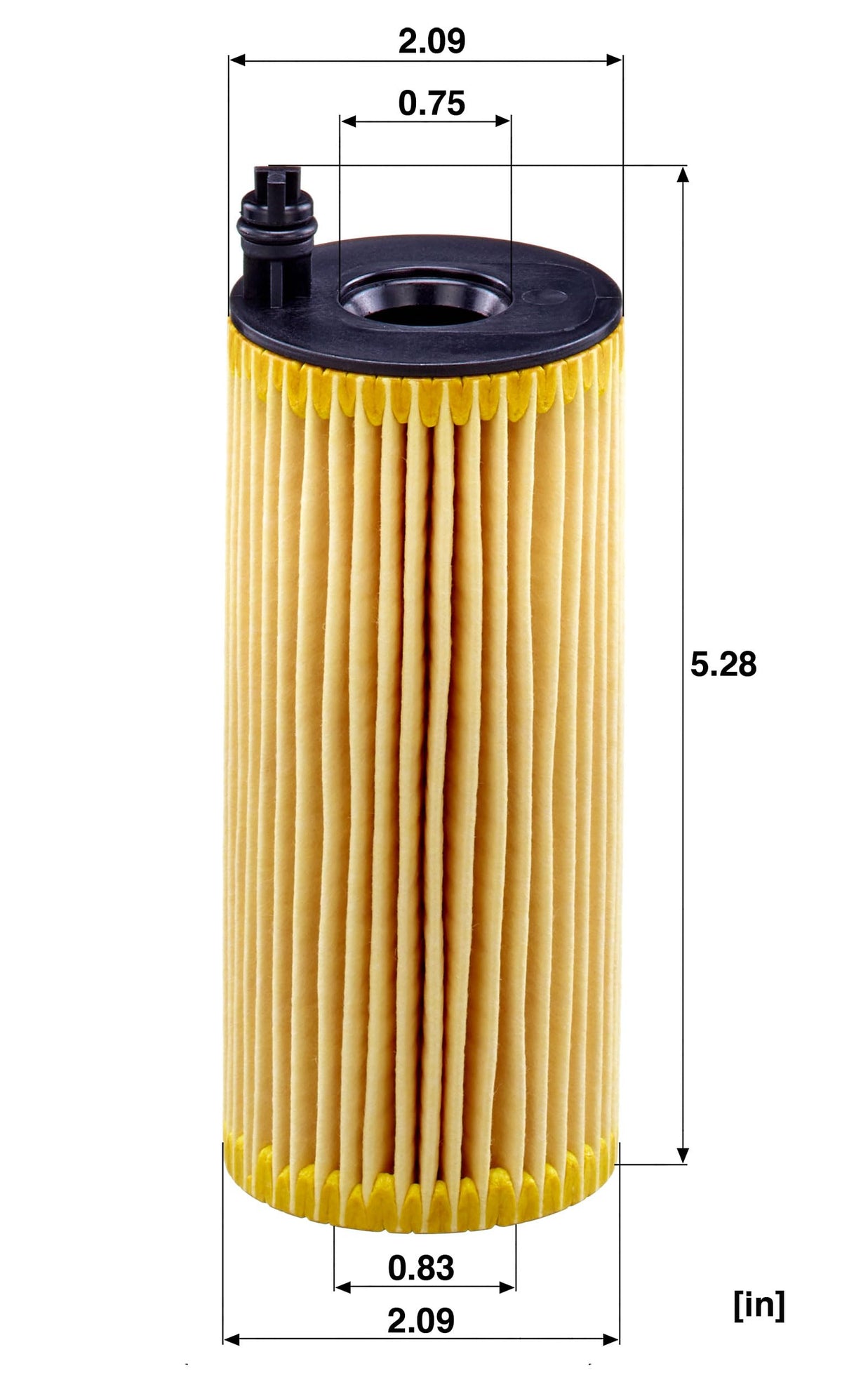 Mann Filter installed in housing illustrating direct-fit replacement advantage