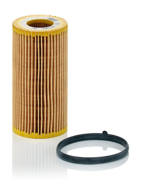 Mann Filter brand close-up of filter media pleats demonstrating high dirt-holding