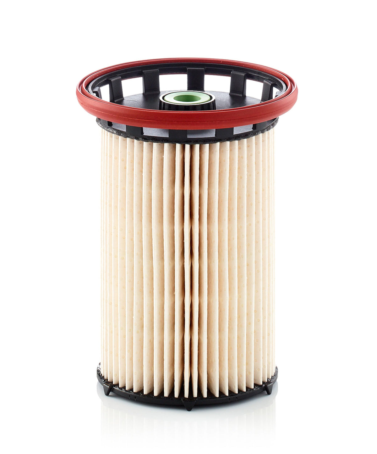 MANN-FILTER PU 8007 media close-up highlighting fine filtration for injector protection