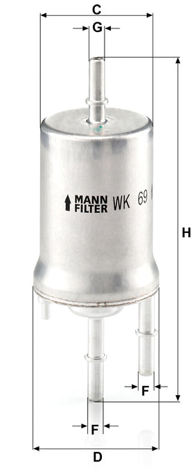 MANN-FILTER WK 69 installed in engine bay demonstrating easy replacement benefit