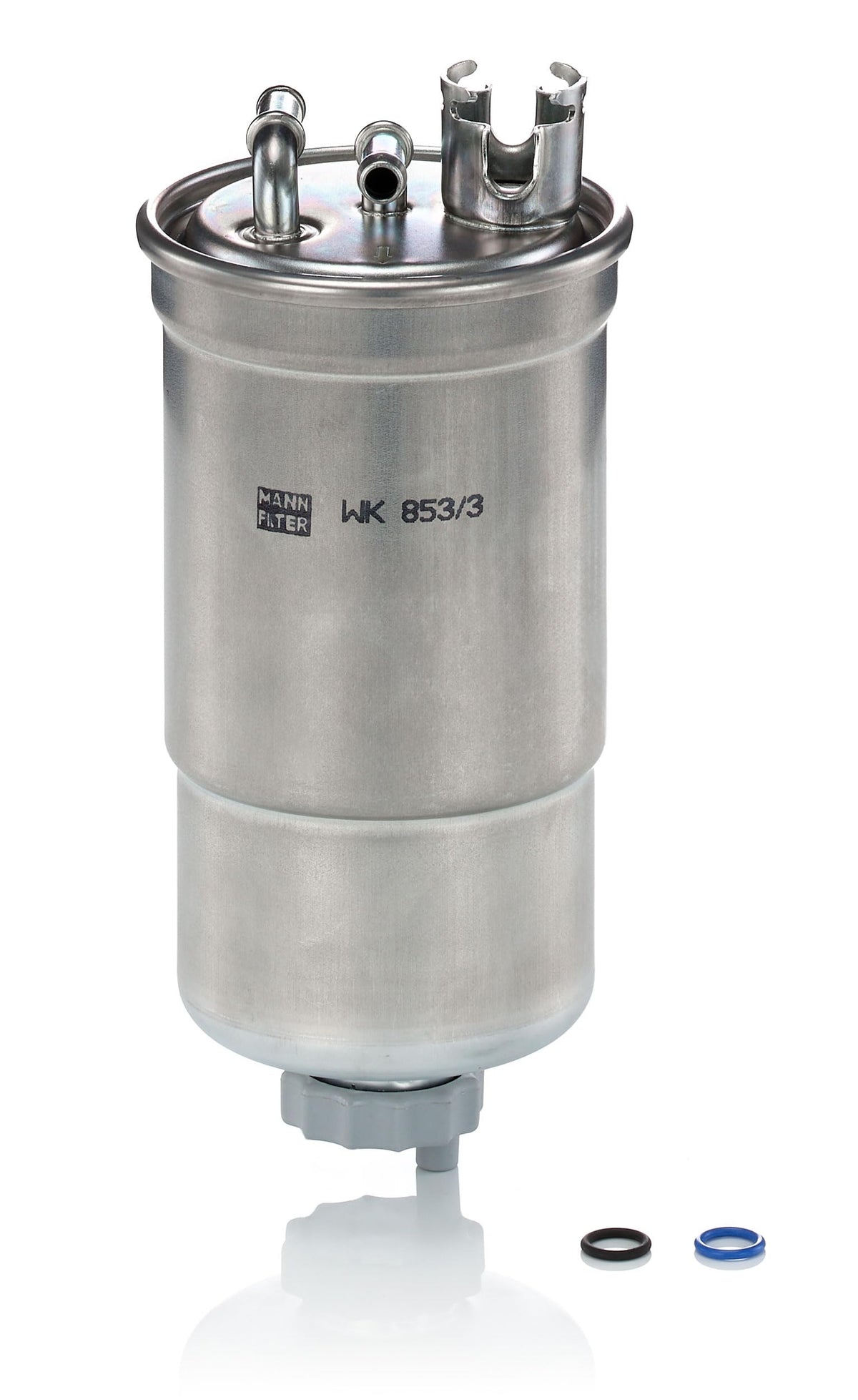 Mann Filter WK853/3X side profile highlighting durable housing that resists deformation