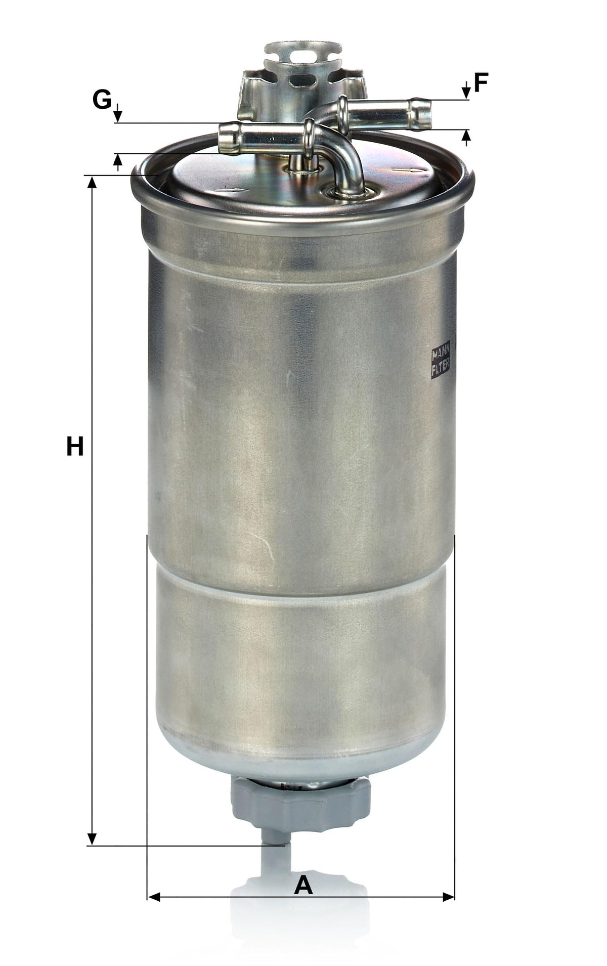 Mann Filter WK853/3X top label close-up showing part number and orientation for correct fitment