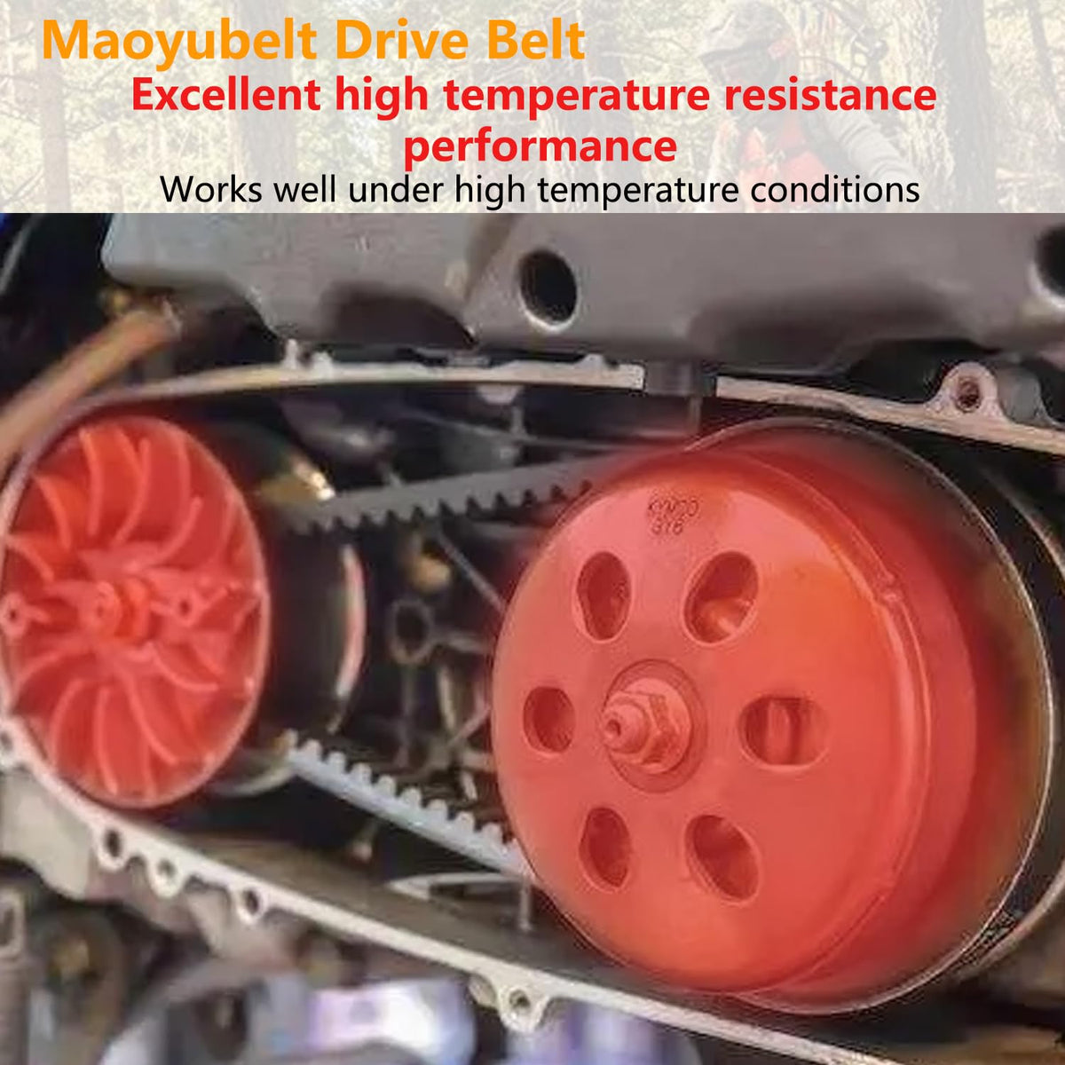 Maoyubelt belt edge detail showing ribs and tension resistance benefits