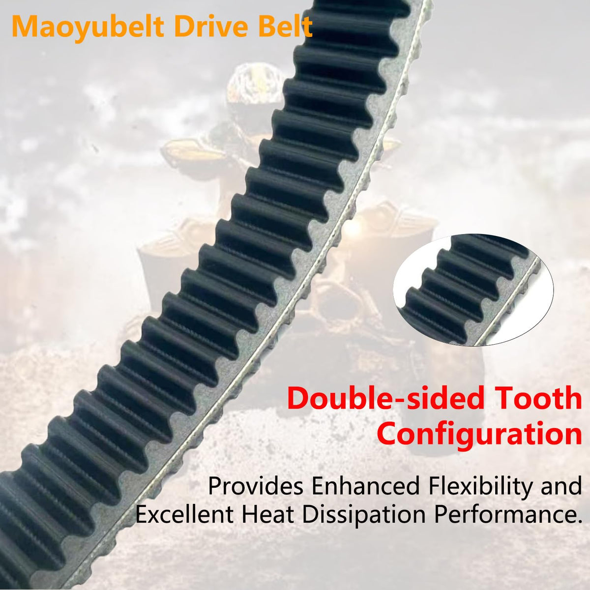 Maoyubelt side profile showing belt length and width for correct fit