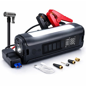 MAQQL front view showing compact jump starter and portability benefits
